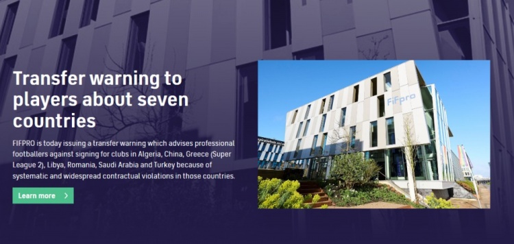 因欠薪反复出现,FIFPRO警示职业球员不要签约中国俱乐部