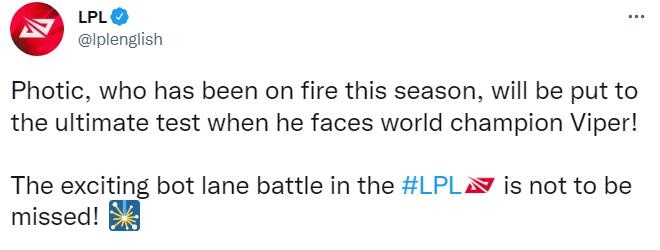 LPL官推分享EDG vs V5赛事预热:下路强强对拼 胜负周日分晓