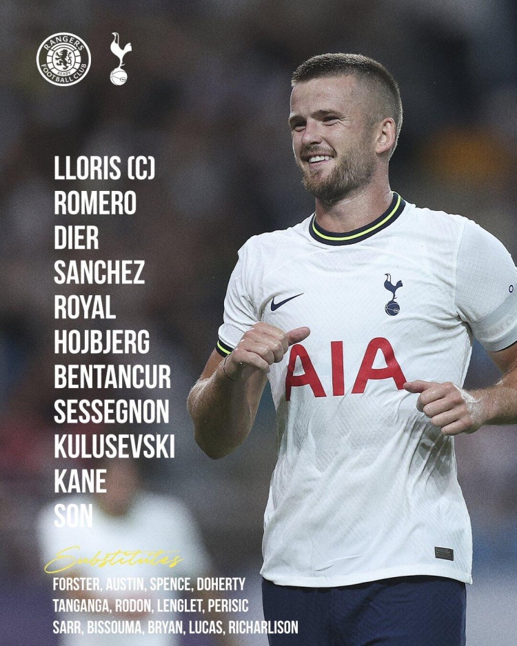 热刺vs流浪者首发：凯恩、孙兴慜首发，理查利森、朗格莱替补