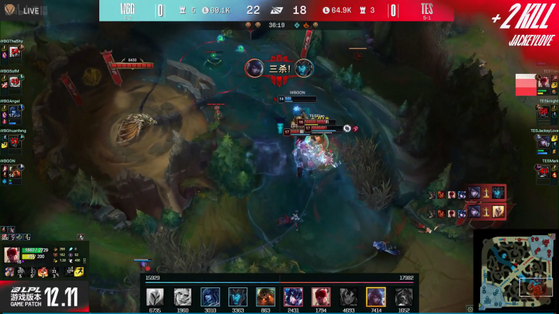 TES豪取六连胜,theshy也无力阻挡,阿水左手操作堪称惊艳