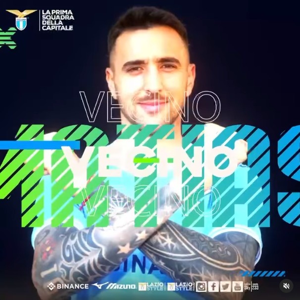 官方:国米中场贝西诺自由身加盟拉齐奥,签约至2025年