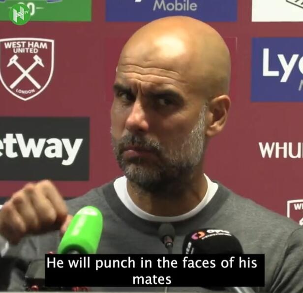 瓜帅:要是有人敢抢点球,哈兰德会直接给他脸一拳??