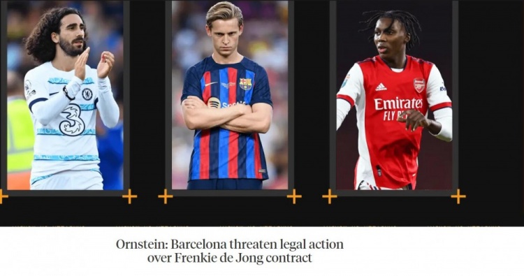 TA:巴萨要求德容恢复原有合同,称掌握了前董事会的犯罪证据