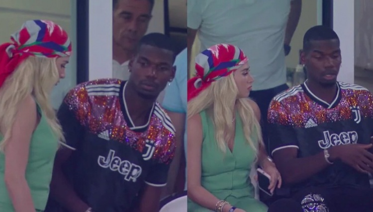 潮人亮相！博格巴与女友现场观战尤文意甲首轮比赛