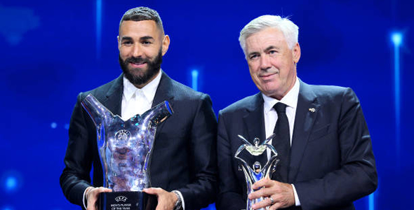 皇马欧足联颁奖大丰收