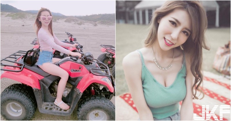 墾丁飆沙驚見「美乳熱褲妹」！正面「渾圓飽滿」超強車頭燈！墨鏡拿下來戀愛啦！