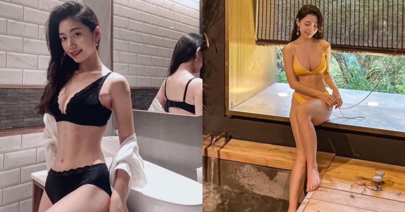 天冷也有福利照！「爆乳部落客」比基尼泡湯，超養眼美胸長腿一次露出！