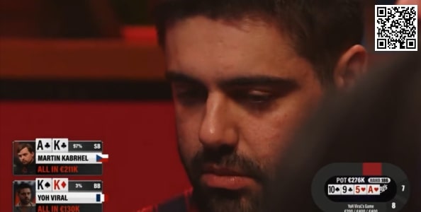 【EV扑克】话题 | 真不走运,Johan Guilbert的KK两次跑输AK