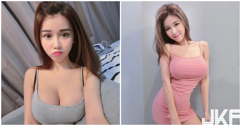 巨乳正妹「美胸撐爆緊身衣」，雄偉的乳量直接滿出來！