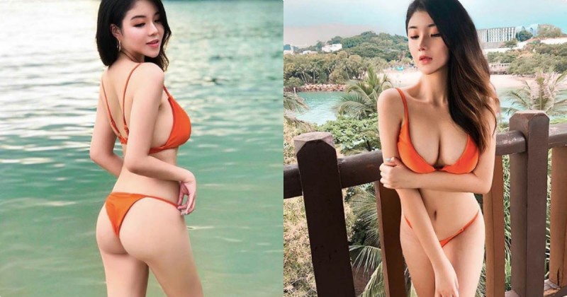 度假區驚見火辣深溝妹「Jasmine」，超優質美乳視覺好驚人！