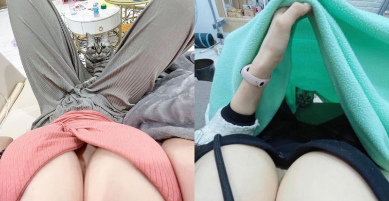 巨乳正妹「張摸摸」抱怨愛貓手亂放　網友：抱歉我看不到貓