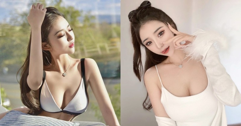 落地窗前發現大奶正妹「Ivy」，深V大美乳實在好銷魂啊！