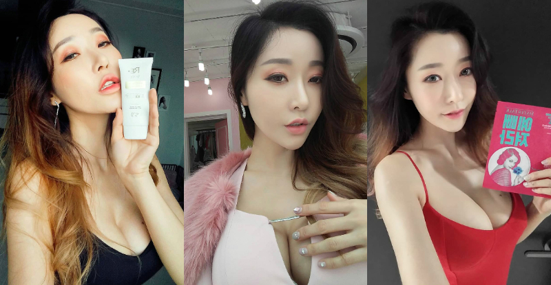 發威啦！正妹夾帶一對「重量級奶球」撐破上衣，「深邃乳溝」奶香味加倍！