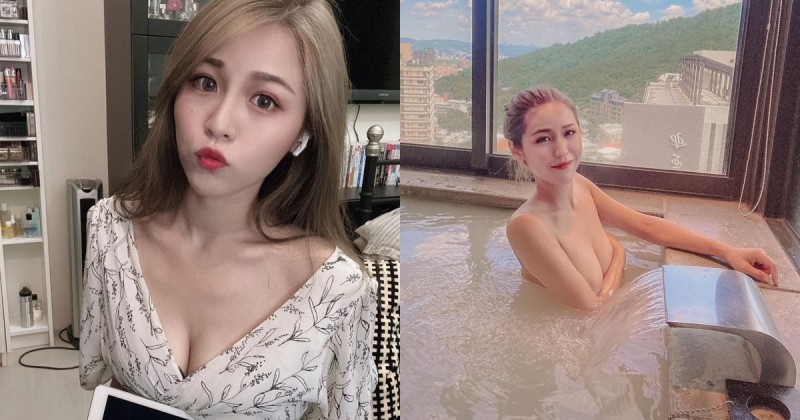 這系列太誇張！F奶正妹「婠妍」北投泡溫泉，大尺度美體看了都說辣！