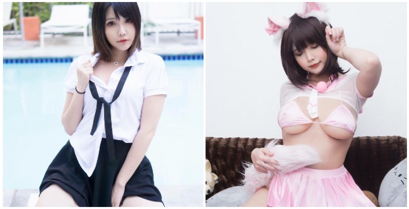 學生妹衣衫不整！真實身分是「爆乳狐狸精」，超分量飽滿巨乳搭配色氣眼神把你吸乾！