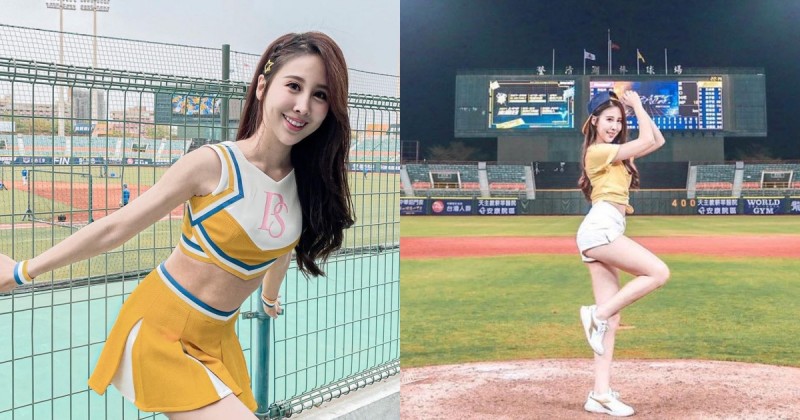 中信兄弟啦啦隊的「甜美啦啦隊員」Sunny晴兒，活力四射的美胸美腿好搶眼！