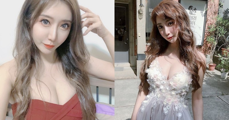 最辣婚紗造型！簡優優「性感E奶」在陽光下更顯白嫩，深V款式太有魅力！