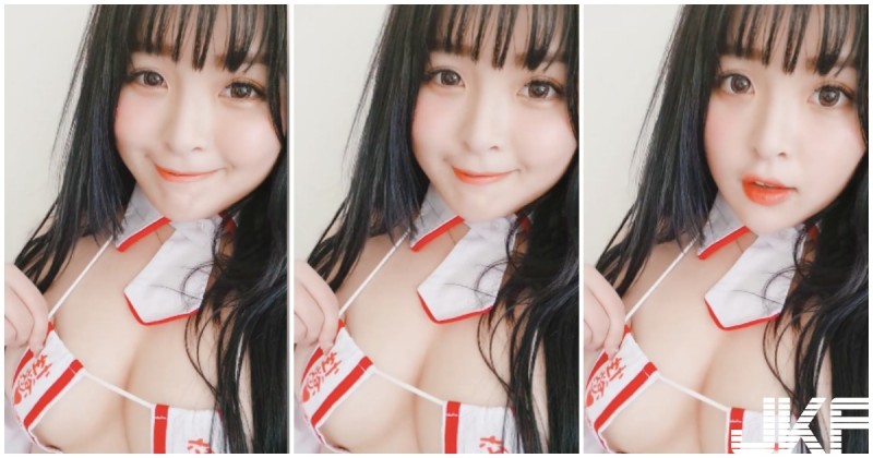 超童顏巫女「爆乳施法」了！「巨乳魅力無法擋」大到蹦出！