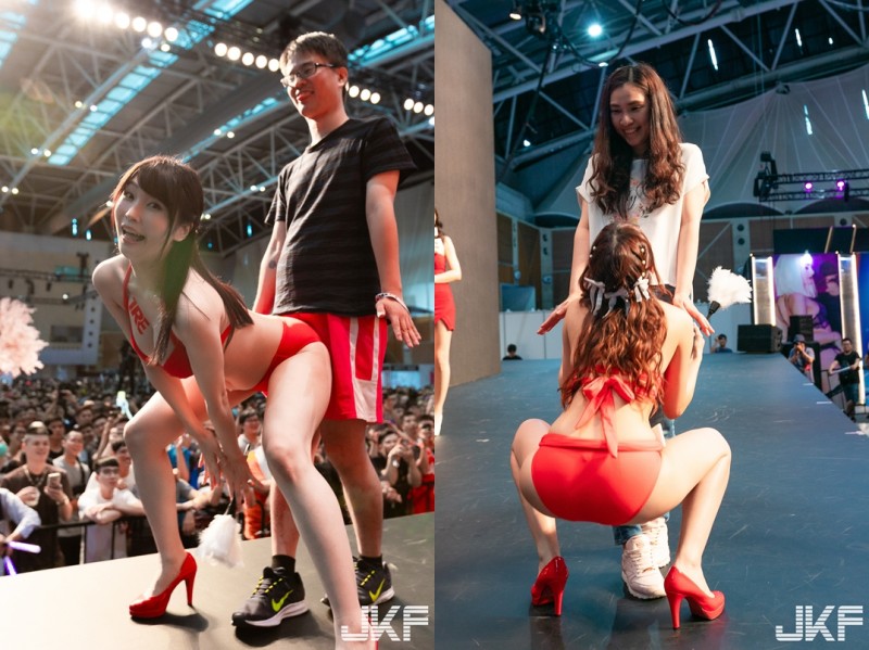 TRE現場失控！女優台上直接「老漢推車」+「下跪深喉嚨」　主持人崩潰：直播會被卡啦