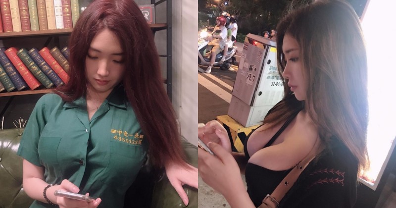 快回頭有奶妹！「北一女畢業生」制服下乳量爆炸，路邊滑手機「兇猛畫面」路人狂看