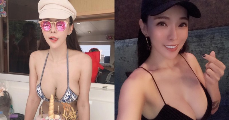 最辣的生日趴踢！「牛奶兒」遊艇上火辣慶生中，「美乳圓潤」都比蛋糕大啦！