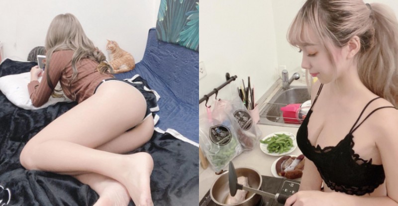 美臀女孩「糖糖」穿真理褲躺床玩手機被偷拍　飽滿蜜桃充滿誘惑