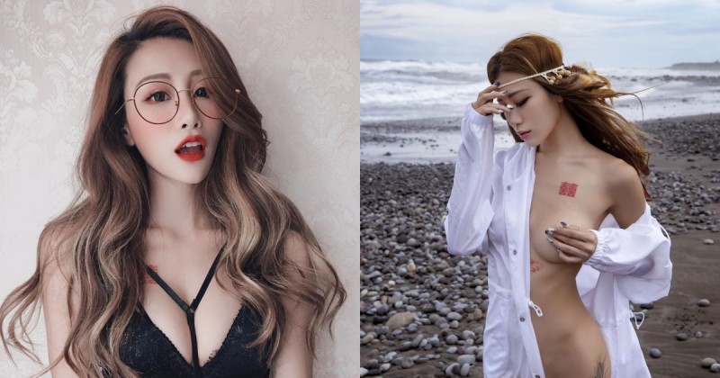 狂到IG秒檢舉！「LaraFan 雙囍」襯衫內什麼都沒穿，海邊不用比基尼就「辣到失血」！