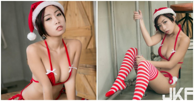 爆乳耶誕內衣超噴血，「火辣曲線」讓人想把綁帶解開啊！
