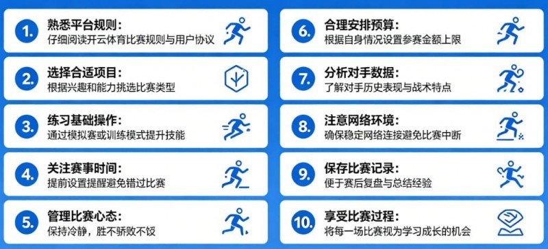 给新手的10条忠告:在开云体育开始你的第一场比赛