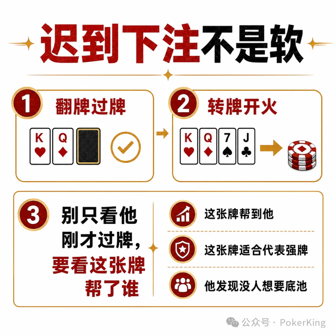 【EV扑克】对手过牌后突然开火?别急着判断,先看这三样