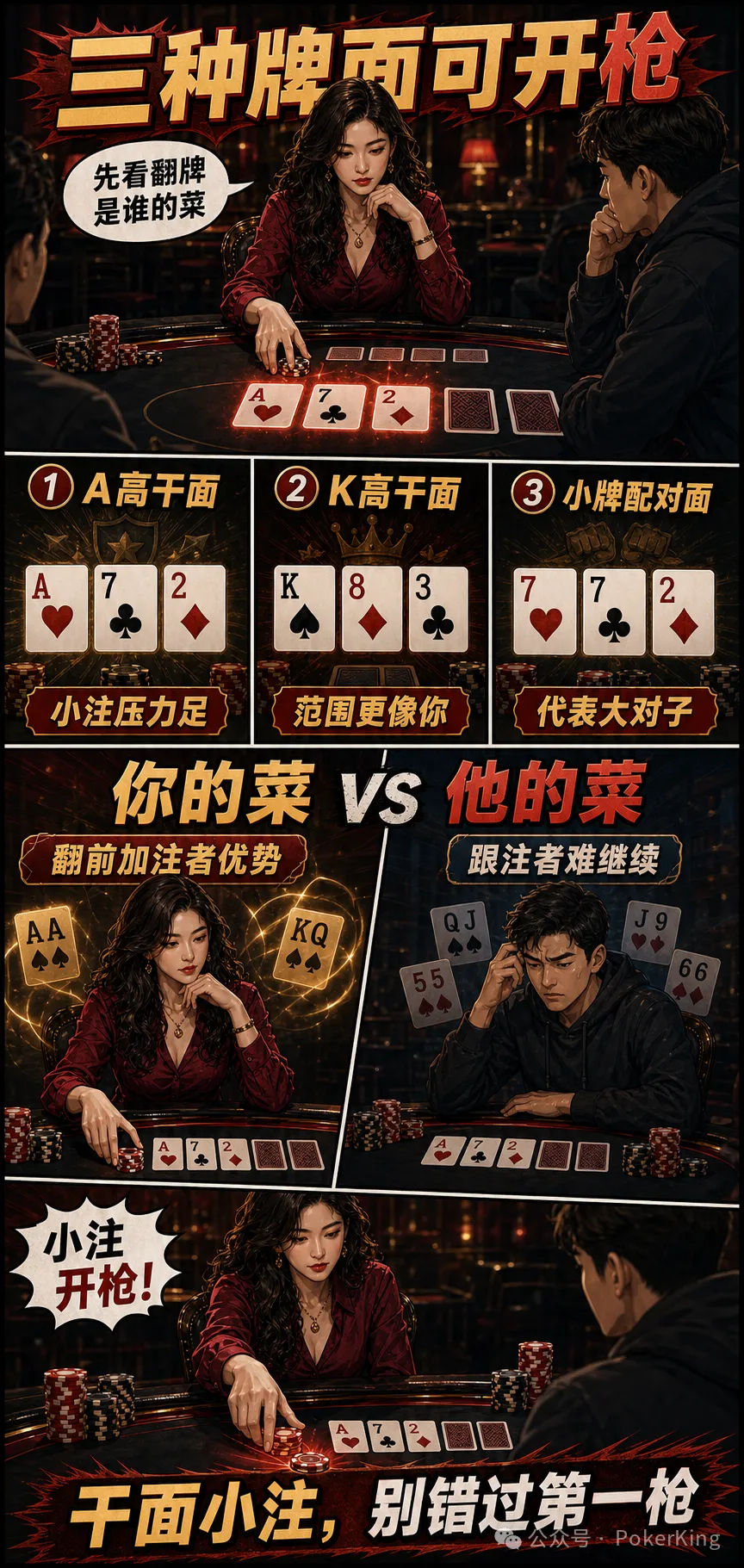 【EV扑克】翻牌第一枪该不该开?别只看自己中没中,先看牌面更像谁