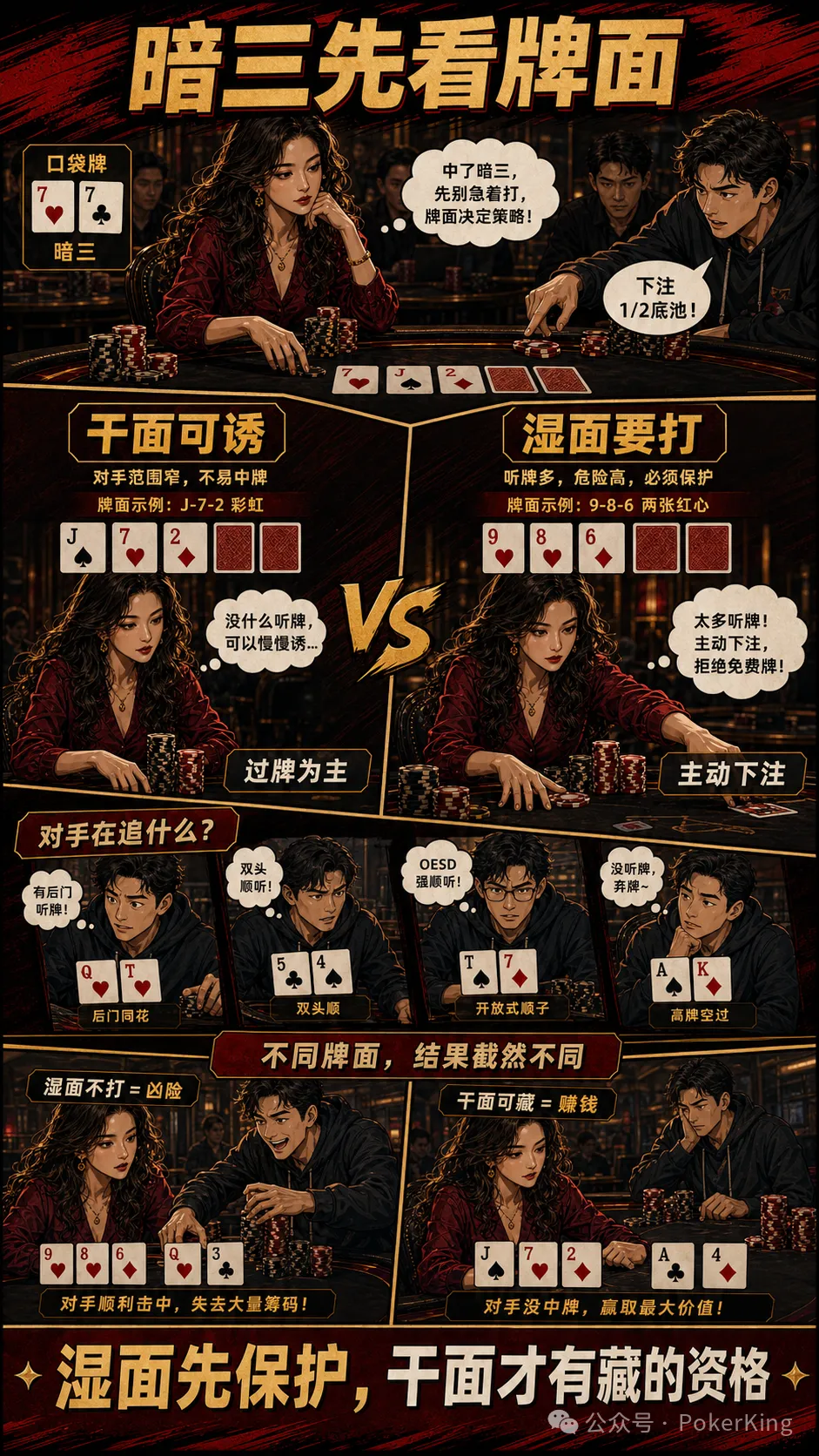 【EV扑克】暗三条要不要慢打?先看牌面、对手和人数再决定