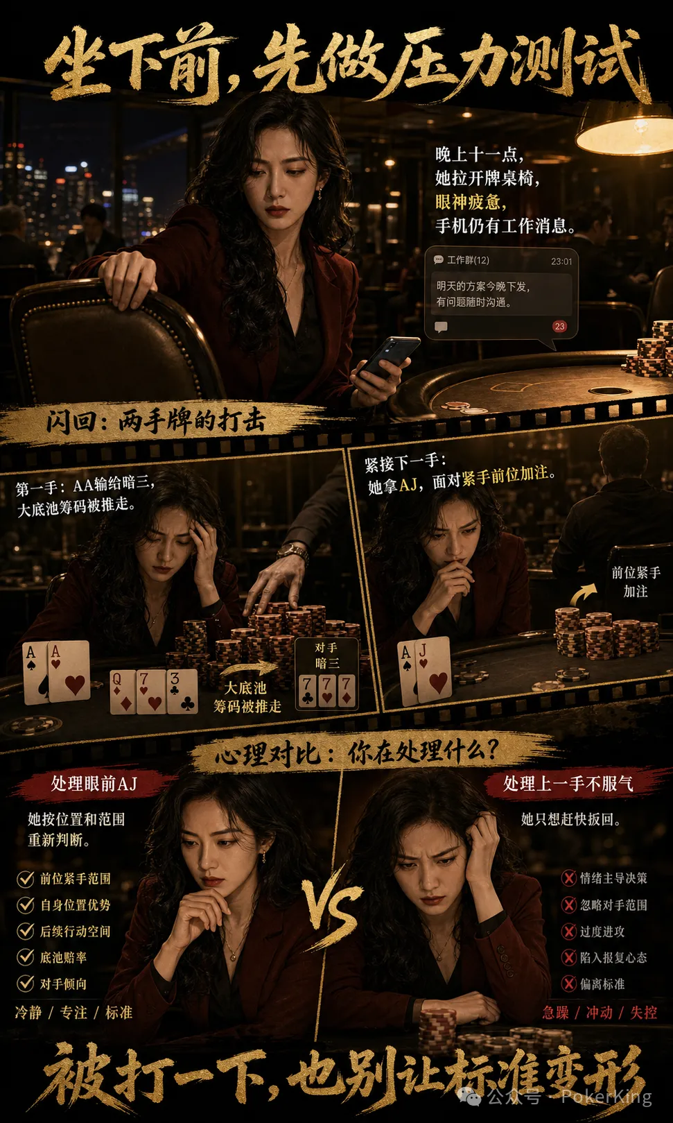 【EV扑克】坐下前问自己一句:第一手输大底池,下一手还能重新判断吗?